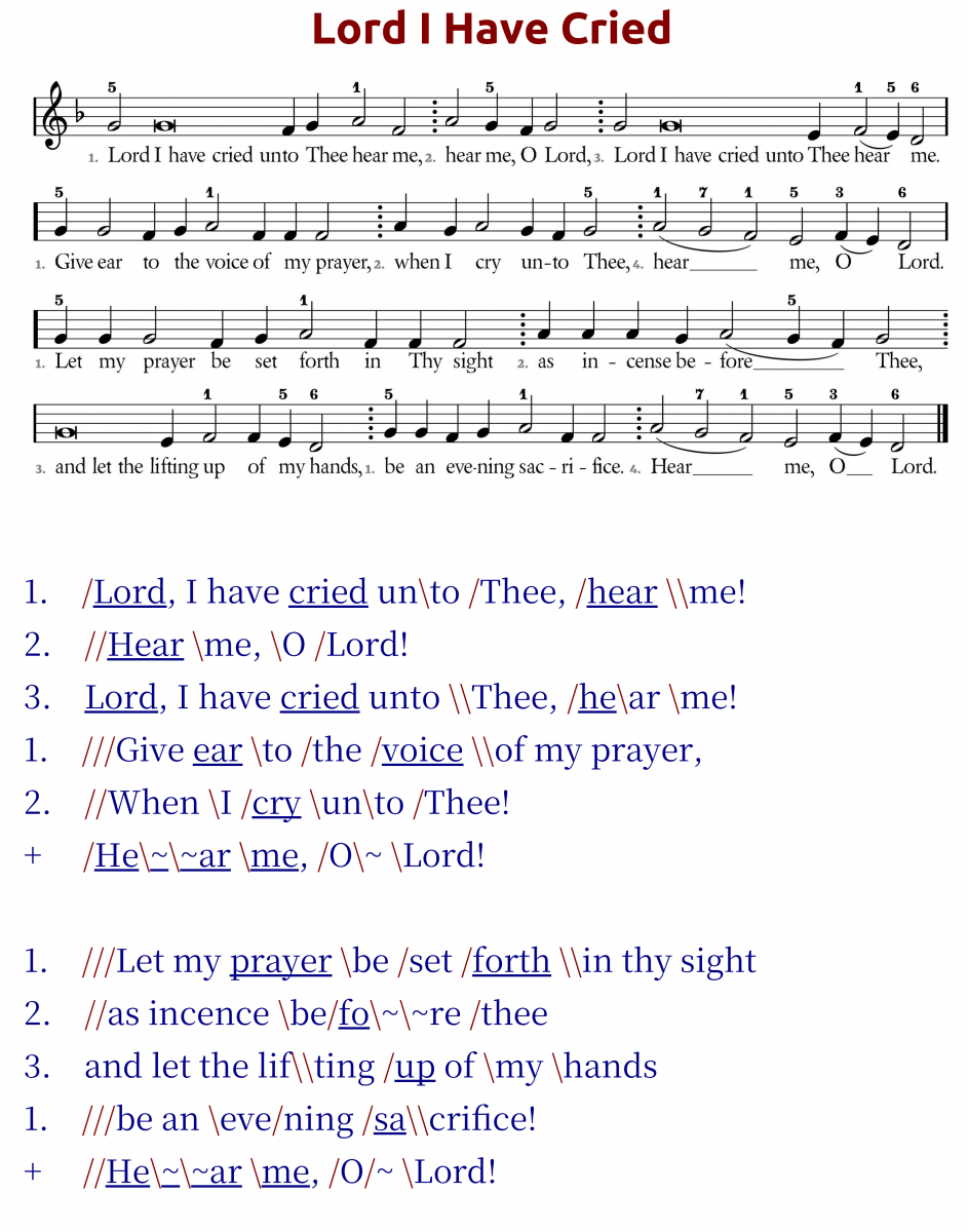 Stichera Tone 5 Lord I Have Cried